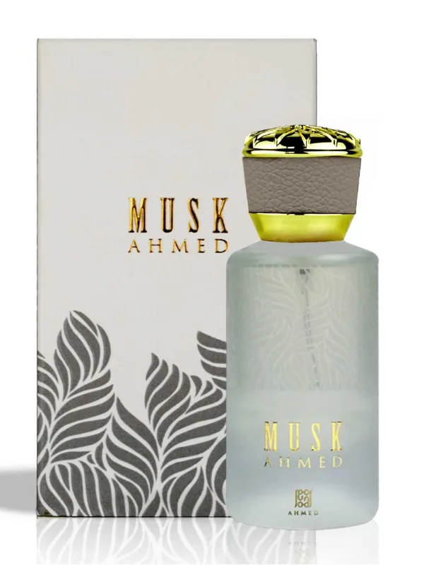 Ahmed Al Maghribi Musk Ahmed Perfume 50ml – Extrait de Parfum, Citrus & Floral Fragrance, Rose, Jasmine, Musk & Amber