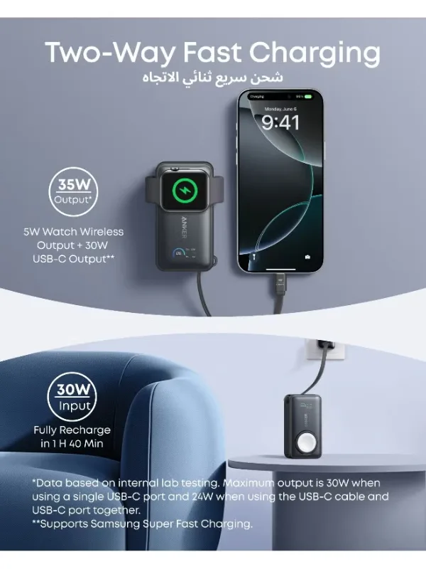 ANKER MagGo Power Bank 10000mAh 35W