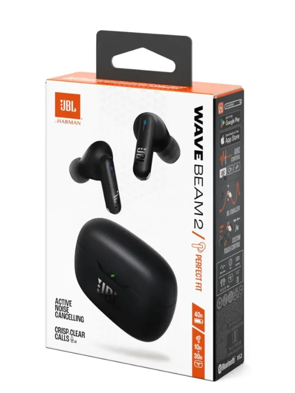 JBL Wave Beam 2 True Wireless Earbuds – Active Noise Cancelling, JBL Pure Bass, Bluetooth 5.3, 40H Battery - alternate view