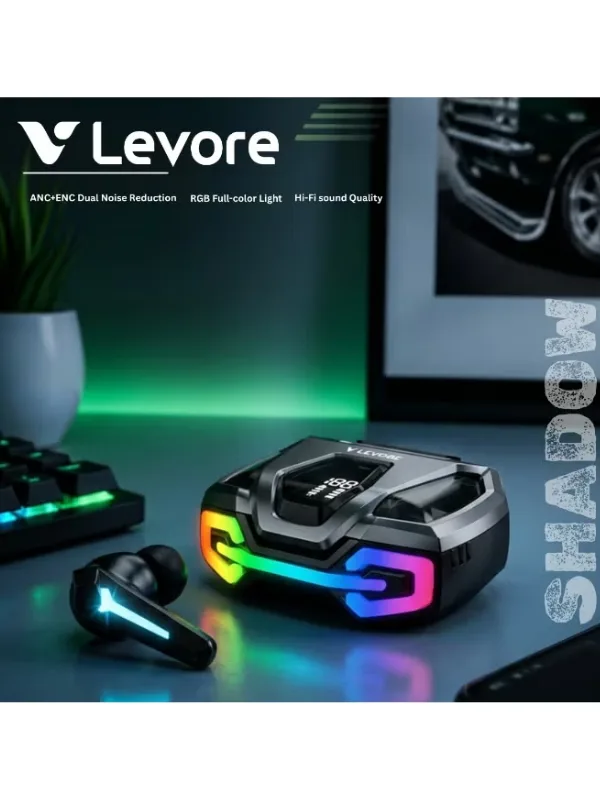 LEVORE LBTG01 Gaming Earbuds – Wireless Bluetooth Gaming Earphones with Microphone