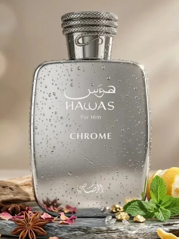 Rasasi Hawas For Him Chrome EDP 100ml Perfume – Long Lasting Men's Eau de Parfum - alternate view