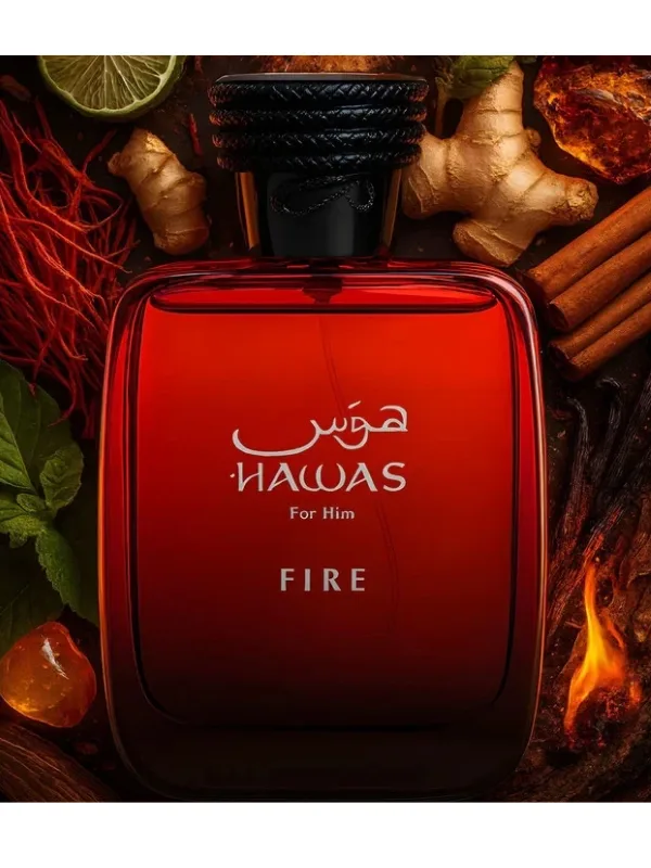 Rasasi Hawas For Him Fire EDP 100ml Perfume – Long Lasting Men's Eau de Parfum - alternate view