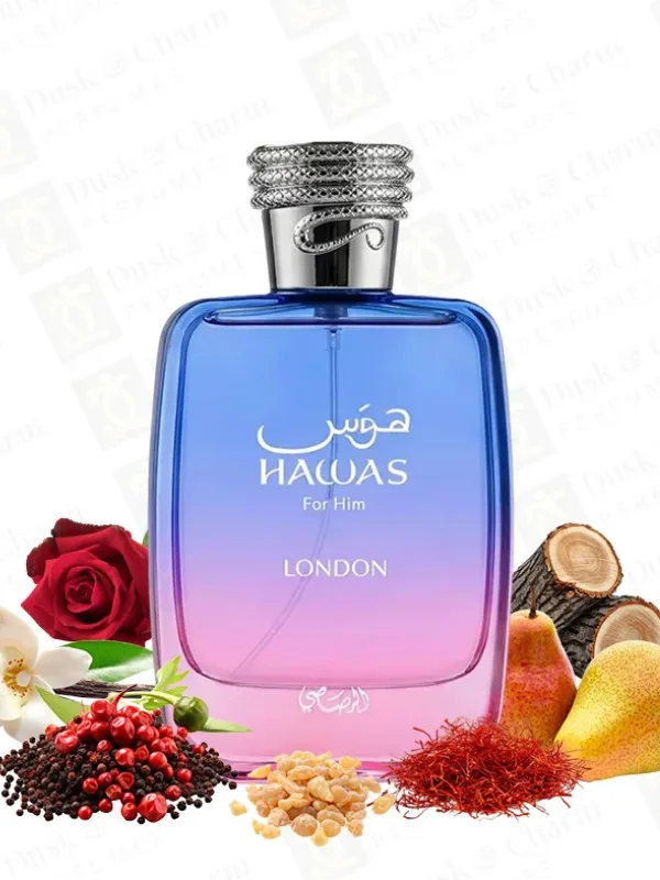 Rasasi Hawas London EDP 100ml Perfume – Long Lasting Unisex Eau de Parfum - alternate view
