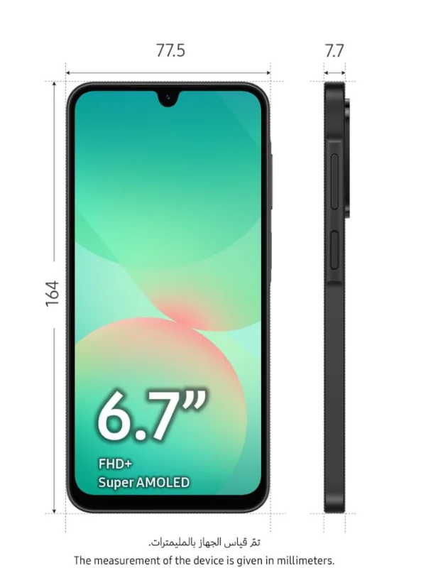 Samsung Galaxy A26 5G – 8GB/256GB - Black - alternate view