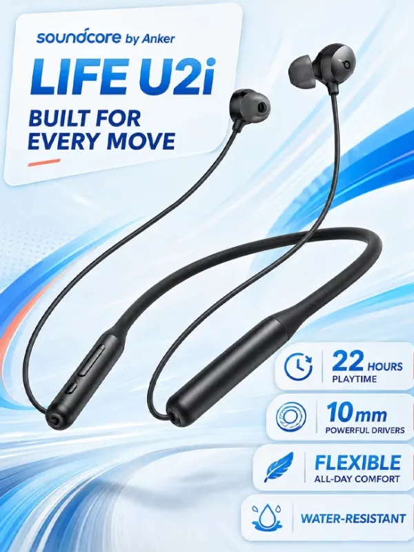 SOUNDCORE Life U2i Wireless Neckband Headphones