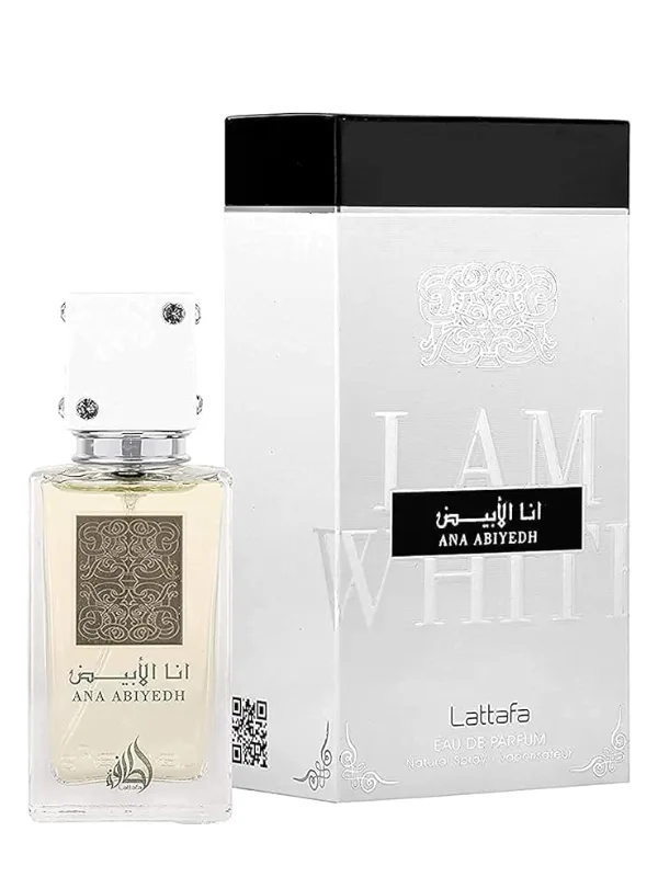 Lattafa Ana Abiyedh Eau de Parfum 60ml – White Musk, Pear, Vanilla, Amber & Musk, Elegant Unisex Fragrance