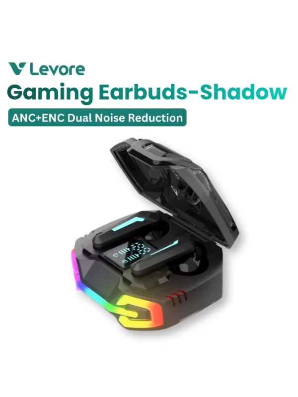 LEVORE LBTG01 Gaming Earbuds – Wireless Bluetooth Gaming Earphones with Microphone