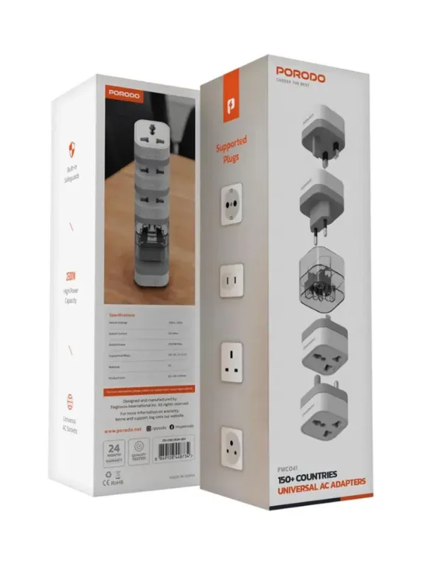 Porodo Global Compatibility Universal AC Adapter