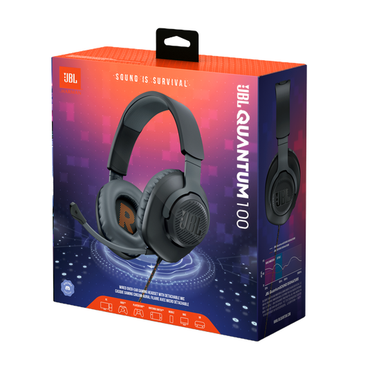 JBL Quantum 100 Wired Over-Ear Gaming Headset - Black